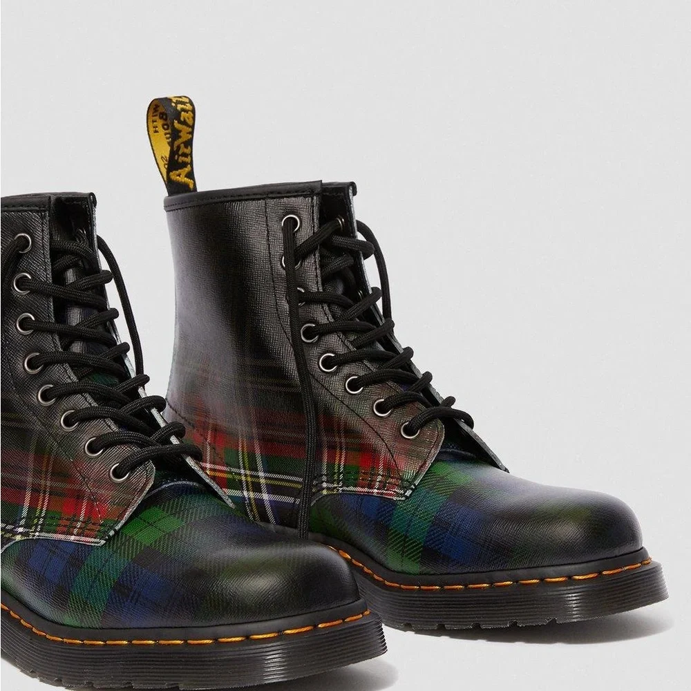 Dr. Martens Black Lace Up Boots with Chunky Sole - Picture 2 of 5